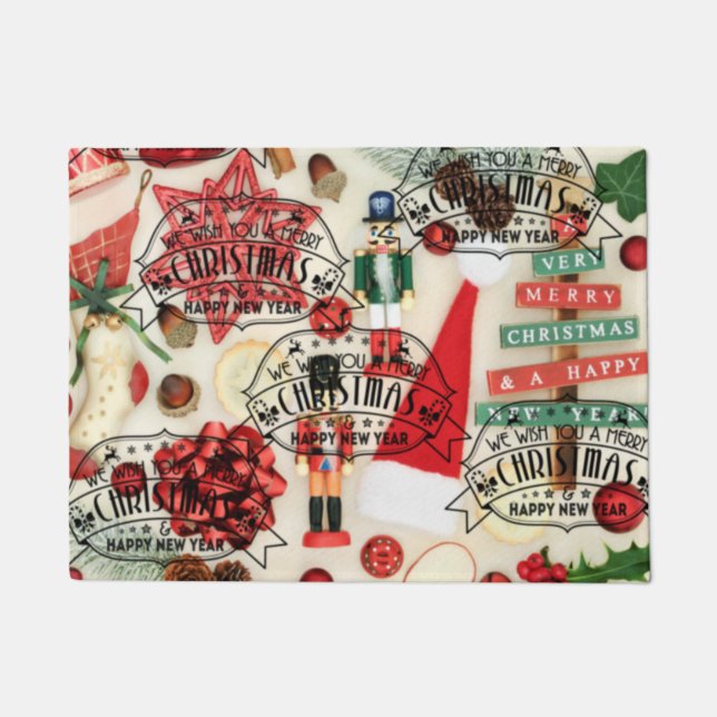 Weihnachtstür-Matte Fußmatte (Vorderseite)