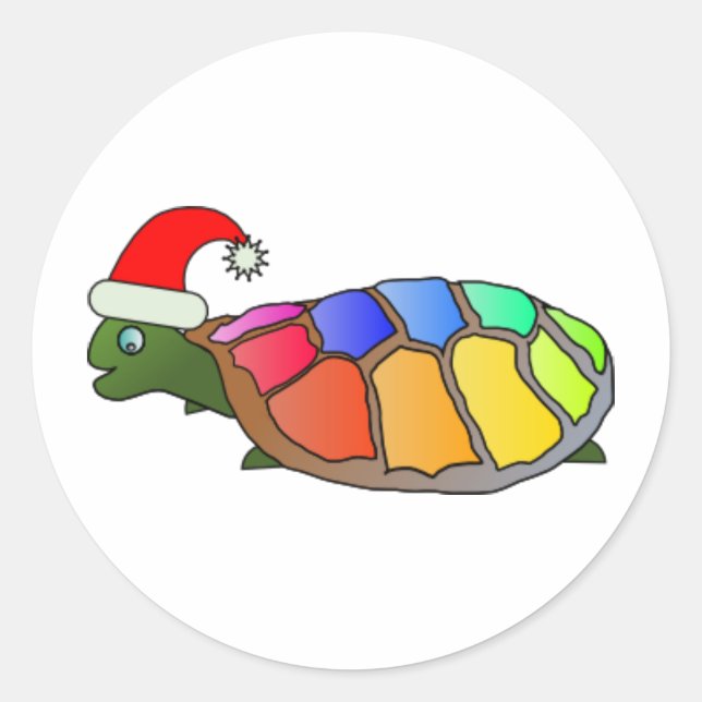 Weihnachtsturz Runder Aufkleber (Vorderseite)