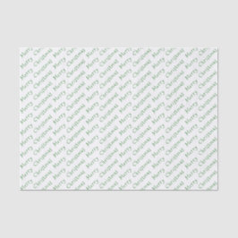 Weihnachtstypografie Dark Green auf Weiß Seidenpapier