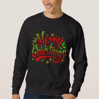 Weihnachtstypografie Festkaskade Sweatshirt