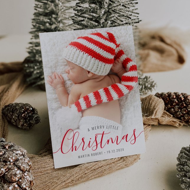 Weihnachtstypografie: Geburtshilfeankündigung Karte (Von Creator hochgeladen)