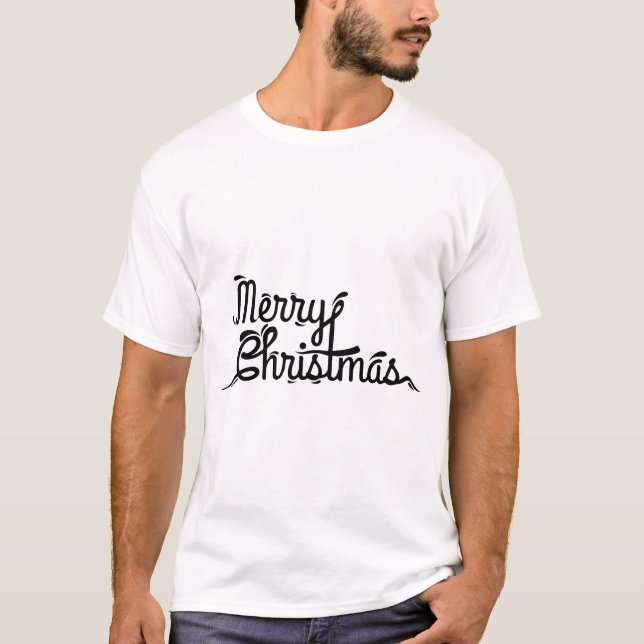 Weihnachtstypografie-Sprüche T-Shirt (Vorderseite)