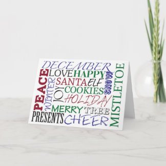 Weihnachtstypographie-Feiertags-Karte Feiertagskarte