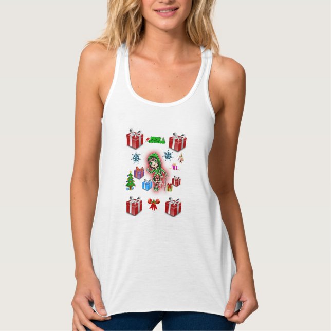 Weihnachtsüberhang Tank Top (Vorderseite)