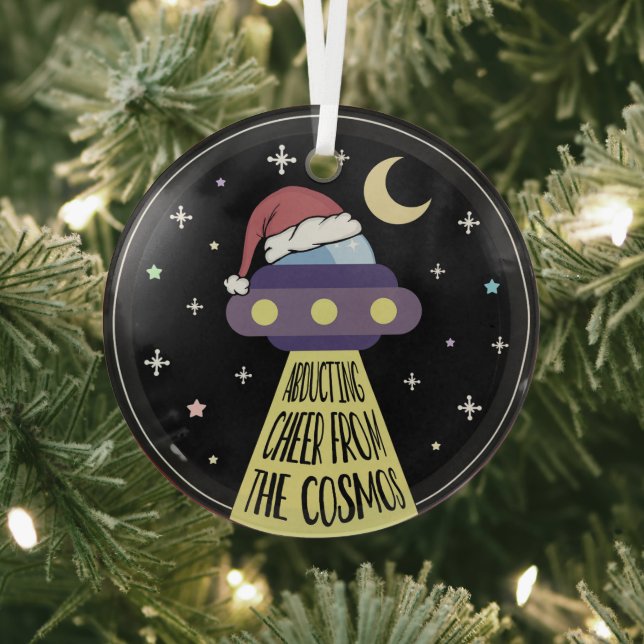 WeihnachtsUFO Funny Ornament Aus Glas (InSitu)