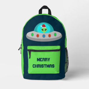 WeihnachtsUFO Ho Alien fliegende Untertasse Custom Bedruckter Rucksack