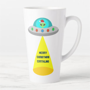 WeihnachtsUFO Ho Alien fliegende Untertasse Custom Milchtasse