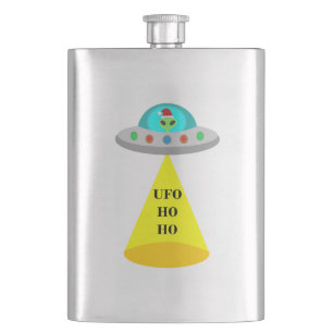 WeihnachtsUFO Ho Alien fliegende Untertasse Flachmann