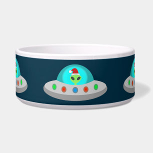 WeihnachtsUFO Ho Alien fliegende Untertasse Gemust Napf