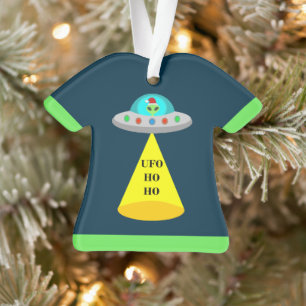 WeihnachtsUFO Ho Alien fliegende Untertasse Ornament