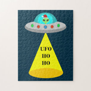 WeihnachtsUFO Ho Alien fliegende Untertasse Puzzle