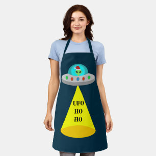 WeihnachtsUFO Ho Alien fliegende Untertasse Schürze