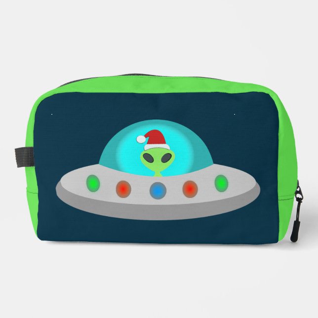 WeihnachtsUFO Ho Alien fliegende Untertasse Waschbeutel (Vorderseite)