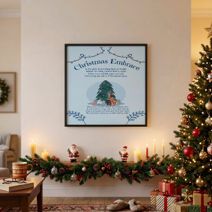 Weihnachtsumarmung Liebesgedicht Poster