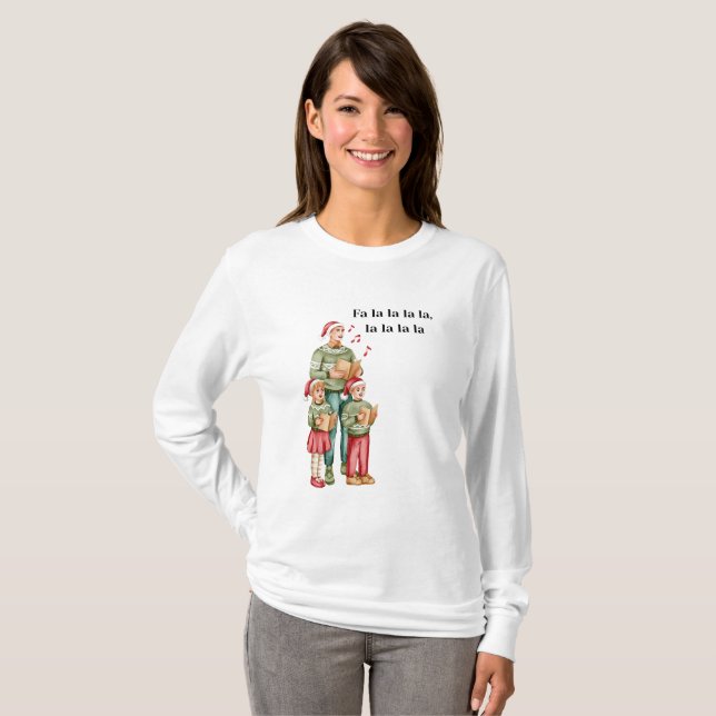Weihnachtsunterricht mit dieser fröhlichen Familie T-Shirt (Vorne ganz)