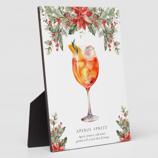 Weihnachtsunterschrift Trinkzeichen Fotoplatte (Seite)