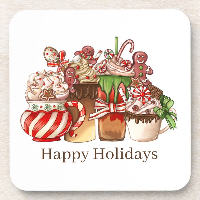 WeihnachtsUntersetzer Getränkeuntersetzer (Vorderseite)