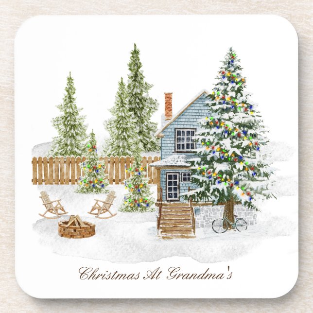 WeihnachtsUntersetzer Getränkeuntersetzer (Vorderseite)