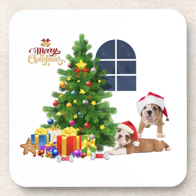WeihnachtsUntersetzer Getränkeuntersetzer (Vorderseite)