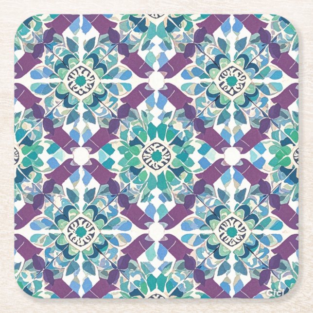 WeihnachtsUntersetzer Rechteckiger Pappuntersetzer (Vorderseite)