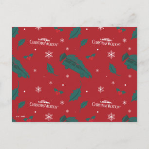 Weihnachtsurlaub Holly-Muster Feiertagspostkarte