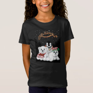 Weihnachtsurlaub Nordpol Bär Pinguin Seehund T-Shirt