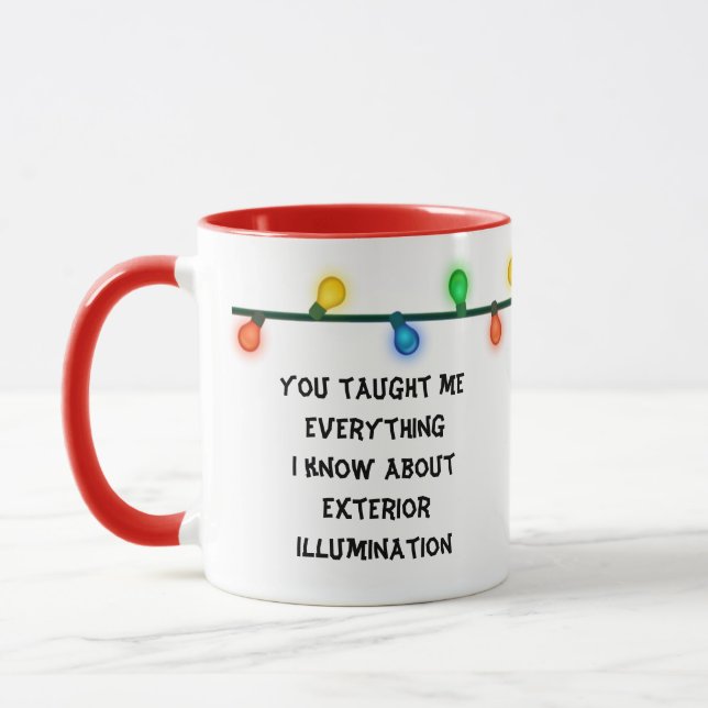 Weihnachtsurlaub Quote Tasse Weihnachtslicht (Links)