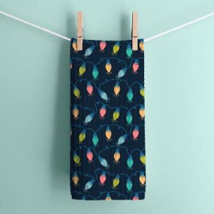 Weihnachtsurlaub Twinkle Lichter auf der Marine Geschirrtuch