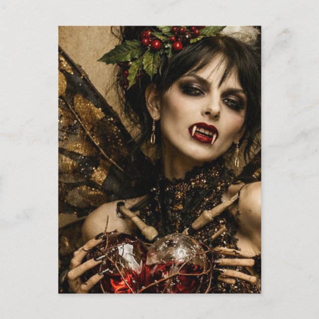 Weihnachtsvampir Postkarte (Vorderseite)