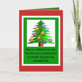Weihnachtsvasectomy-Bälle Feiertagskarte