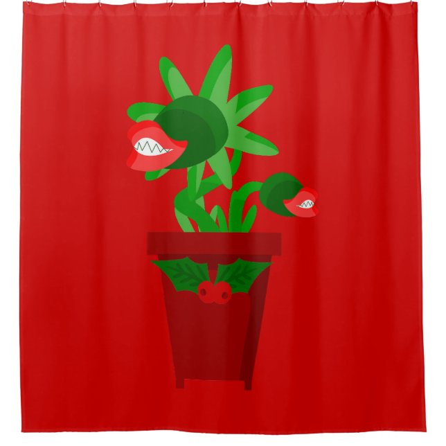 Weihnachtsvenusfliege Duschvorhang (Vorderseite)