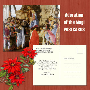 Weihnachtsverehrung der Magi Epiphany Religious Postkarte