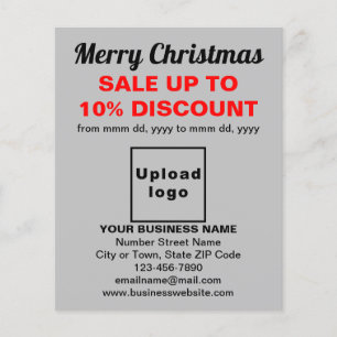 Weihnachtsverkauf auf grauem Flyer