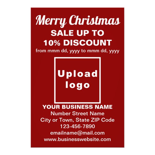 Weihnachtsverkauf für Geschäftskunden in Rotem Fot Fotodruck (Vorne)