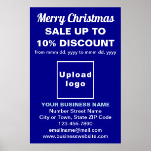 Weihnachtsverkauf in Blue Poster