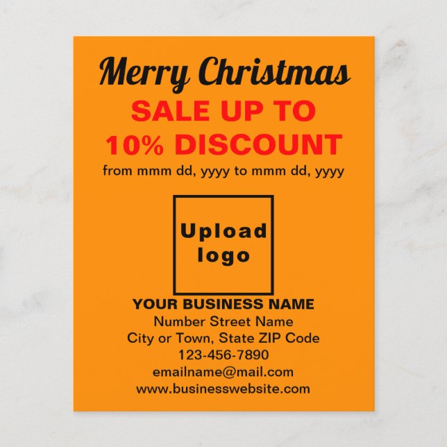 Weihnachtsverkauf in Orange Color Flyer (Vorne)