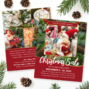 Weihnachtsverkauf Shopping Festive Tiefes Rot Gesc Flyer