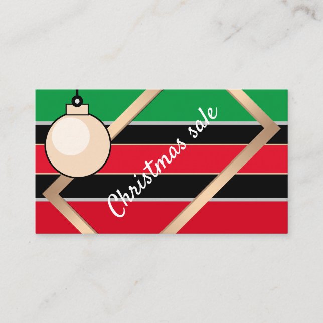 Weihnachtsverkauf Visitenkarte (Vorderseite)