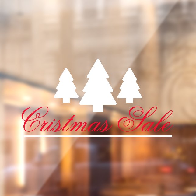 Weihnachtsverkauf, Waldbäume Fensteraufkleber (Blatt 2)