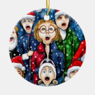 Weihnachtsverkehr Keramik Ornament