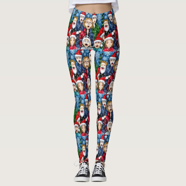 Weihnachtsverkehr Leggings (Vorderseite)
