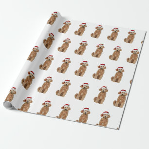 Weihnachtsverpackung der goldenen Doodle Geschenkpapier