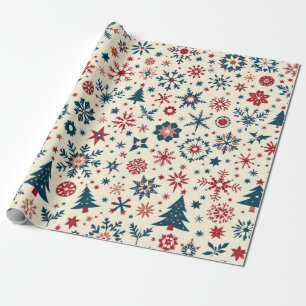 Weihnachtsverpackung - Papier in altmodischen Farb Geschenkpapier