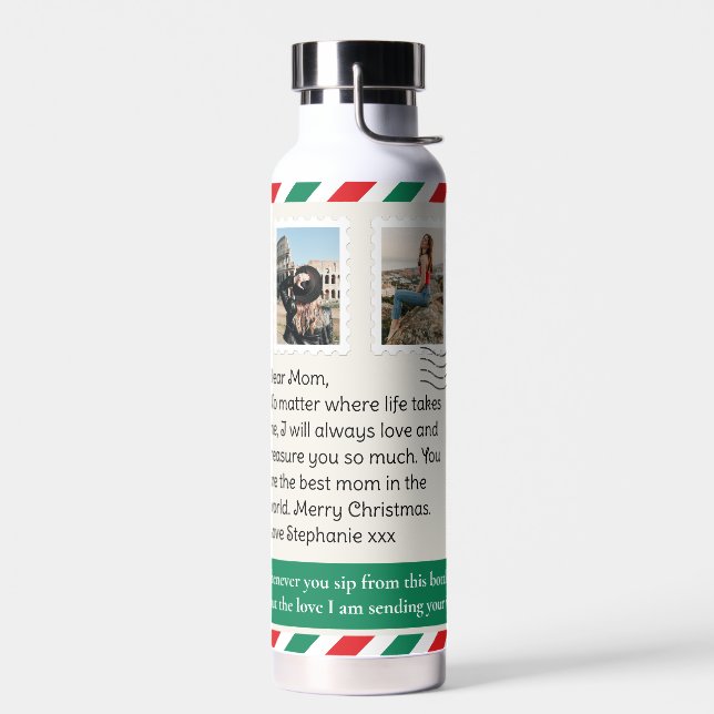 Weihnachtsversand Liebe & Hugs Personalisiert Trinkflasche