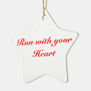 Weihnachtsverzierung 5K für Läufer, Stern Keramikornament