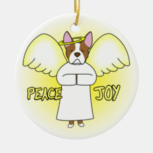 Weihnachtsverzierung Friedensfreude-Engels-Bostons Keramikornament