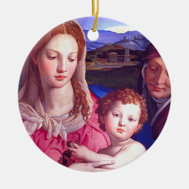 Weihnachtsverzierung Keramik Ornament (Vorne)