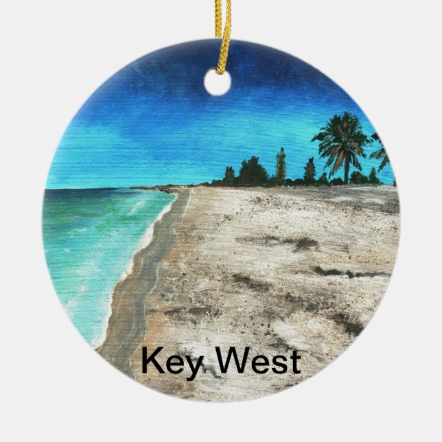 Weihnachtsverzierung Key West Florida Keramik Ornament (Vorne)