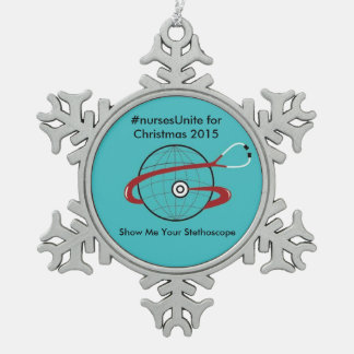 Weihnachtsverzierung - Krankenschwester Schneeflocken Zinn-Ornament