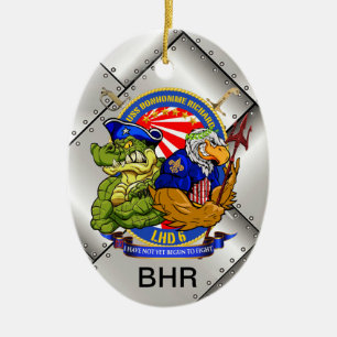 Weihnachtsverzierung USSs BHR LHD-6 Keramik Ornament